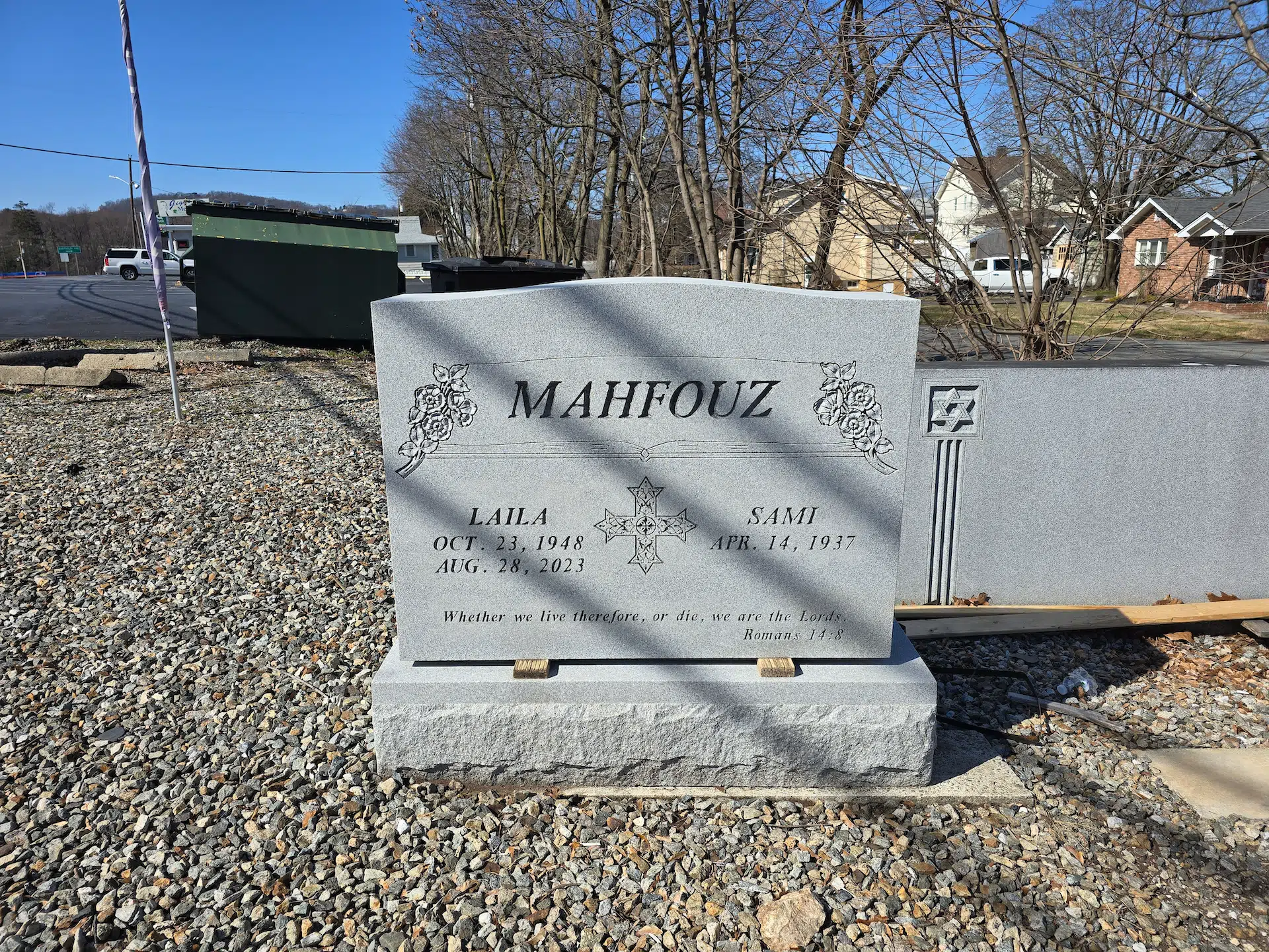 Granite Headstone for Grave hand-carved by Headstone Guide in NJ — image 1